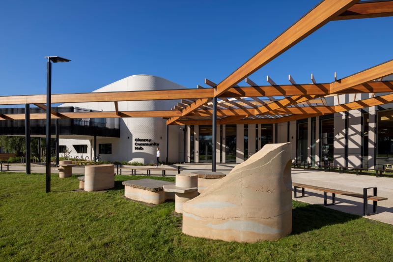 Glenroy Community Hub - entrance from Wheatsheaf Road