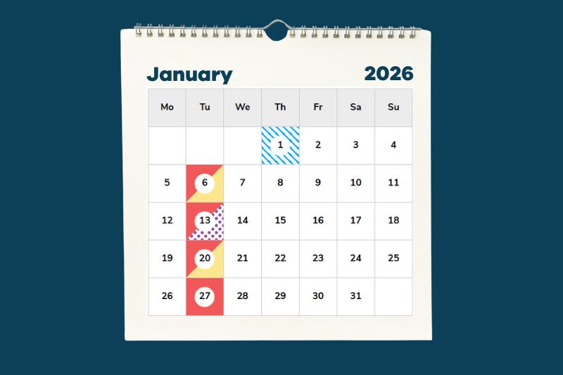 2026 Waste collection calendar