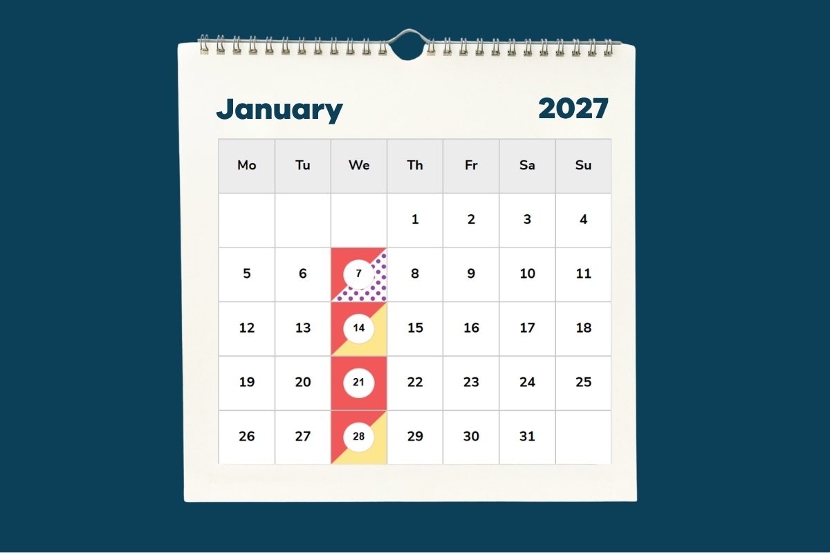 2027 Waste collection calendar