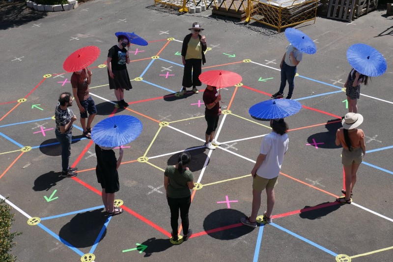 Street Tape Games (created by Chad Toprak and Helen Kwok). Photo by Helen Kwok.