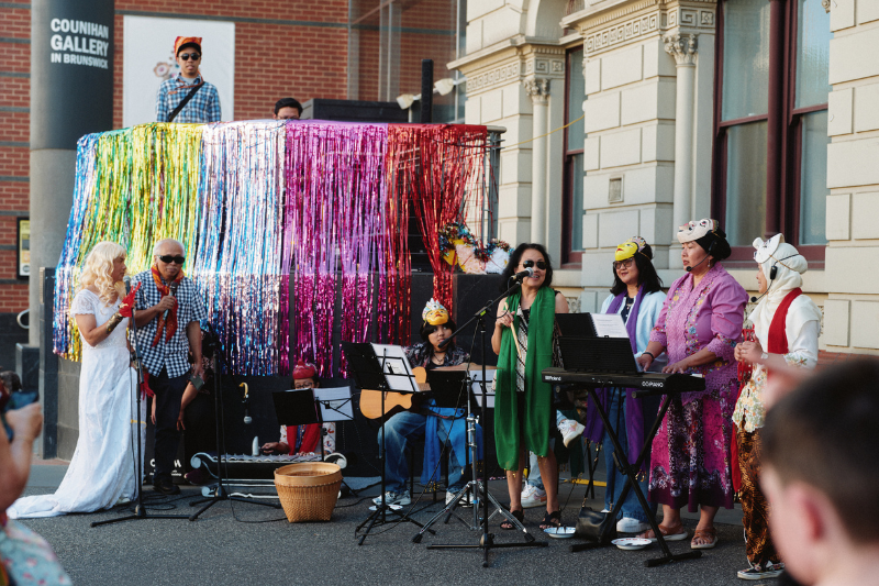 Fairy Tales from the Celestial Garden - Counihan Gallery - Sydney Road Street Party 2025. Photo by Simon Fazio. Fairy Tales from the Celestial Garden - Counihan Gallery - Sydney Road Street Party 2025. Photo by Simon Fazio.