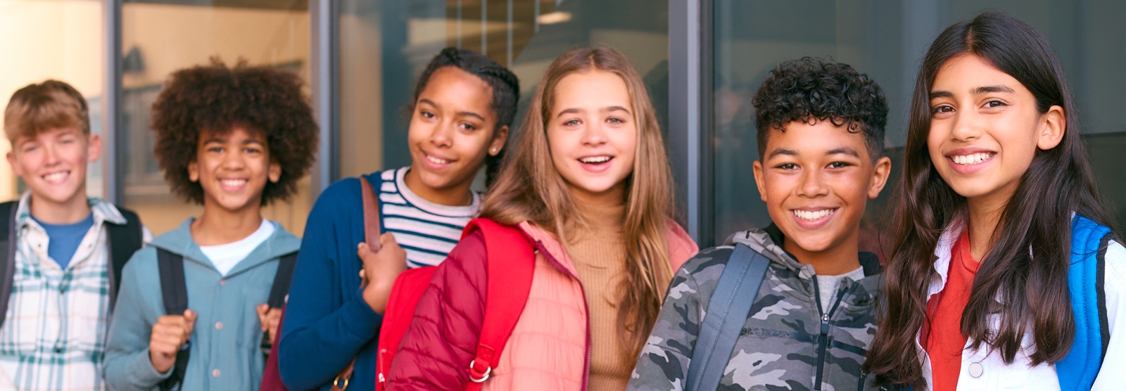 A group of smiling young people