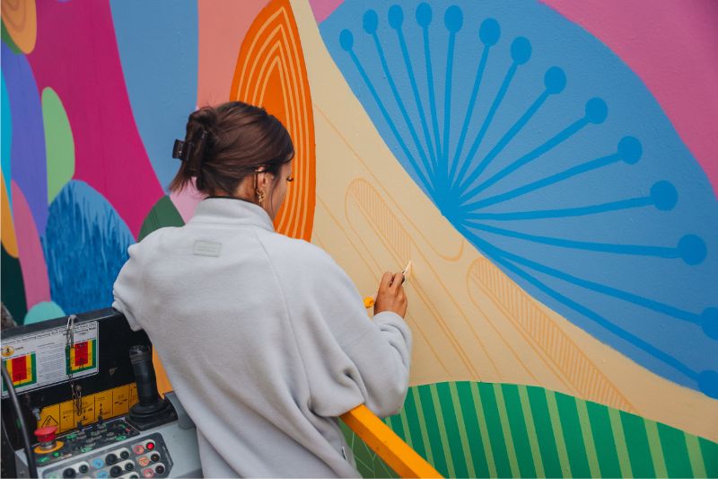 Young artist transforms Oxygen Youth Space